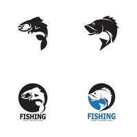 Fish icon and symbol vector template