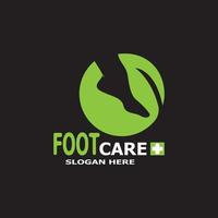 Foot care health logo vector illustration