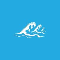 Water wave icon vector template illustration