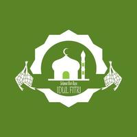 plantilla de vector de logotipo de ketupat lebaran idul fitri