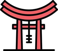 ilustración de vector de puerta de japón en un fondo. símbolos de calidad premium. iconos vectoriales para concepto y diseño gráfico.