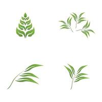 vector de plantilla de icono y símbolo de hoja de naturaleza