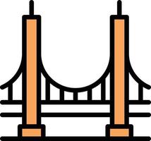 Ilustración de vector de puente sobre un fondo. Símbolos de calidad premium. Iconos vectoriales para concepto y diseño gráfico.