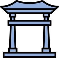 torii gate vector illustration on a background.Premium quality symbols.vector icons for concept and graphic design.