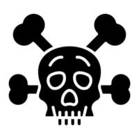 Skull Glyph Icon vector