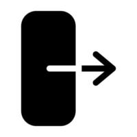 Logout Glyph Icon vector