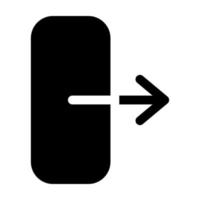 Logout Glyph Icon vector