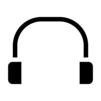 icono de glifo de auriculares vector