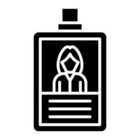 Press Pass Glyph Icon vector