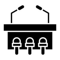 Press Room Glyph Icon vector