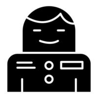 Man Glyph Icon vector