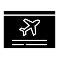 icono de glifo de información de vuelo vector