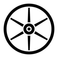 Wooden Wheel Glyph Icon vector