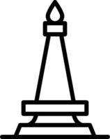 ilustración de vector de torre monas en un fondo. símbolos de calidad premium. iconos vectoriales para concepto y diseño gráfico.