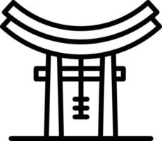 ilustración de vector de puerta de japón en un fondo. símbolos de calidad premium. iconos vectoriales para concepto y diseño gráfico.