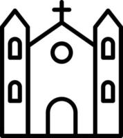 ilustración de vector de iglesia en un fondo. símbolos de calidad premium. iconos vectoriales para concepto y diseño gráfico.