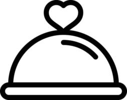 ilustración de vector de amor de plato en un fondo. símbolos de calidad premium. iconos vectoriales para concepto y diseño gráfico.