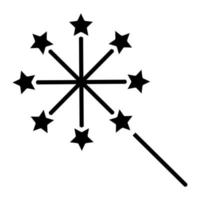 Fireworks Glyph Icon vector