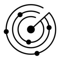 Radar Glyph Icon vector