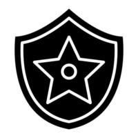 Sheriff Glyph Icon vector