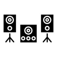 Sound System Glyph Icon vector