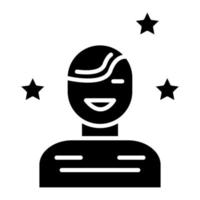 Party Host Glyph Icon vector