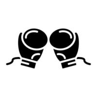 icono de glifo de guantes de boxeo vector