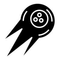 Comet Glyph Icon vector