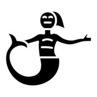 Mermaid Glyph Icon vector