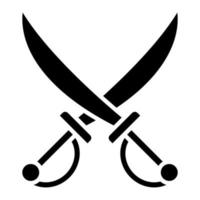 Pirate Knife Glyph Icon vector