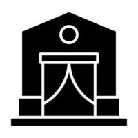 Refugee Camp Glyph Icon vector