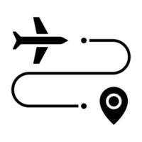 Route Glyph Icon vector