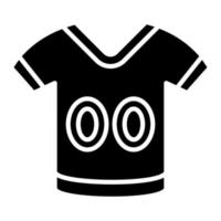 icono de glifo de camiseta de fútbol vector