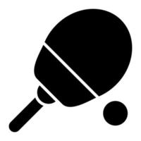 Table Tennis Glyph Icon vector