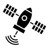 Space Station Glyph Icon vector