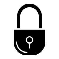 Padlock Glyph Icon vector