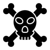 Pirate Danger Glyph Icon vector