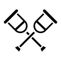 Crutch Glyph Icon vector