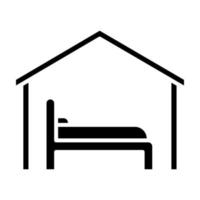 Accomodation Glyph Icon vector