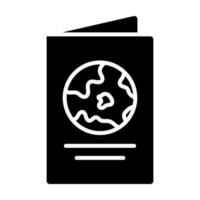 Passport Glyph Icon vector