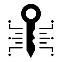 Key Glyph Icon vector