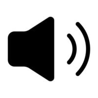 Volume Up Glyph Icon vector