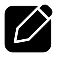 Edit Square Glyph Icon vector