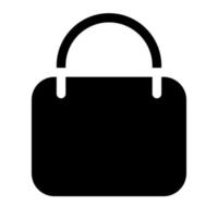 icono de glifo de bolsa de compras vector