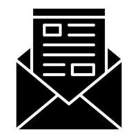 Newsletter Glyph Icon vector