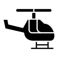 Helicopter Glyph Icon vector