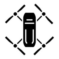 Drone Glyph Icon vector