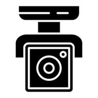 Security Camera Glyph Icon vector