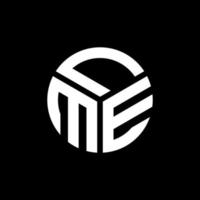 LME letter logo design on black background. LME creative initials letter logo concept. LME letter design. vector