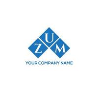 ZUM letter design.ZUM letter logo design on white background. ZUM creative initials letter logo concept. ZUM letter design. vector